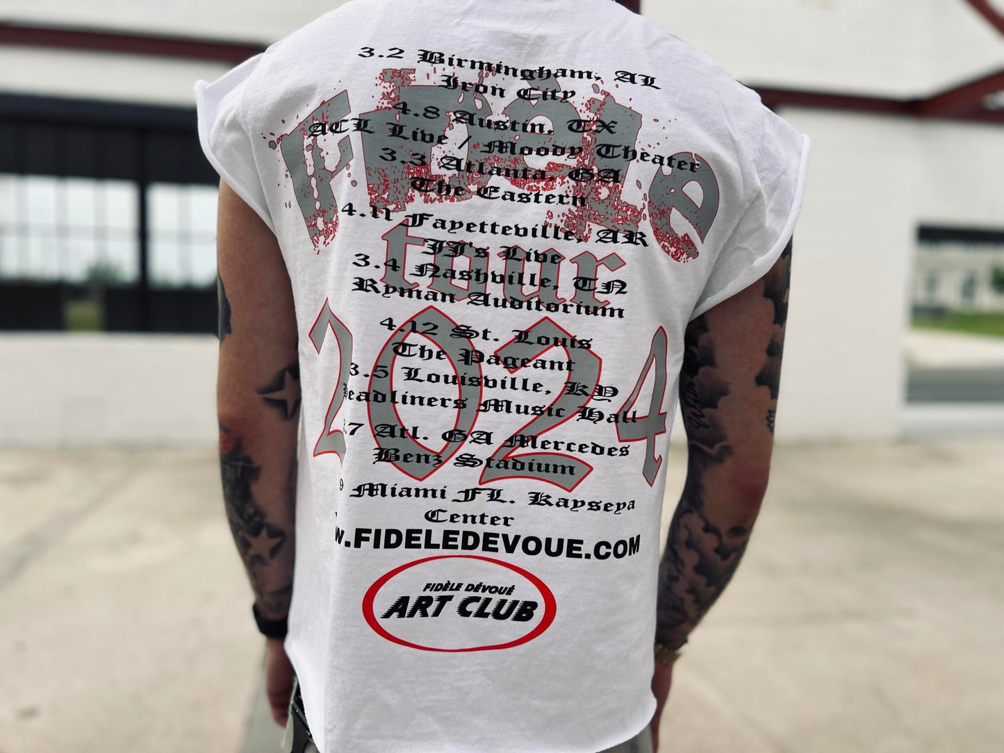 Fidèle Tour Vintage Tee Wht